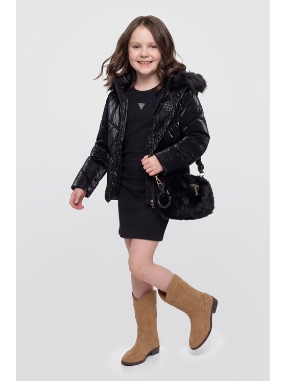 Guess Kids Guess Kids Sukienka codzienna 183454 Czarny Classic Fit