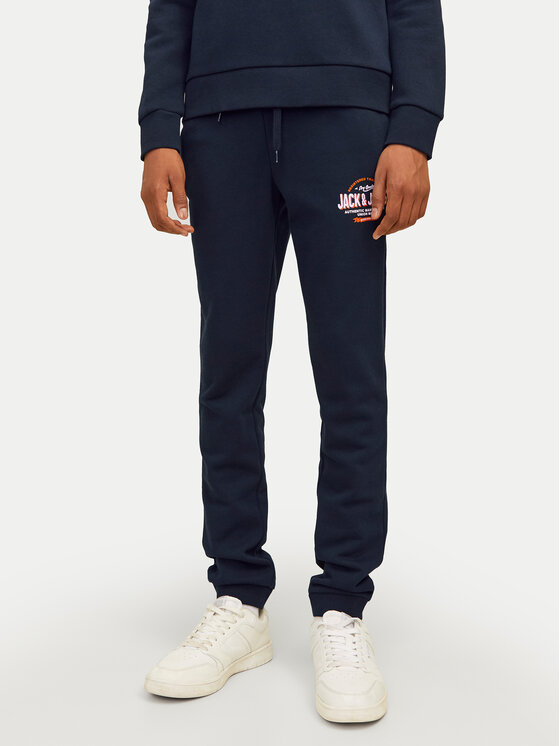 Jack&Jones Junior Pantaloni da tuta Logo 12258851 Blu scuro Slim Fit, taglia : 110