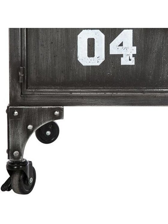 MIAhome MIAhome Organizer Komoda metalowa loftowa czarna na kółkach Numbers Czarny