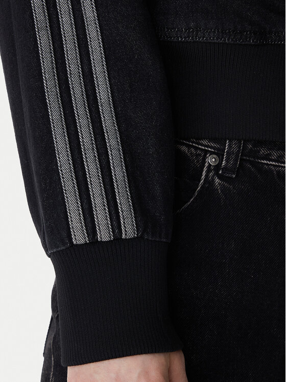 adidas adidas Geacă de blugi Firebird KD2898 Negru Regular Fit