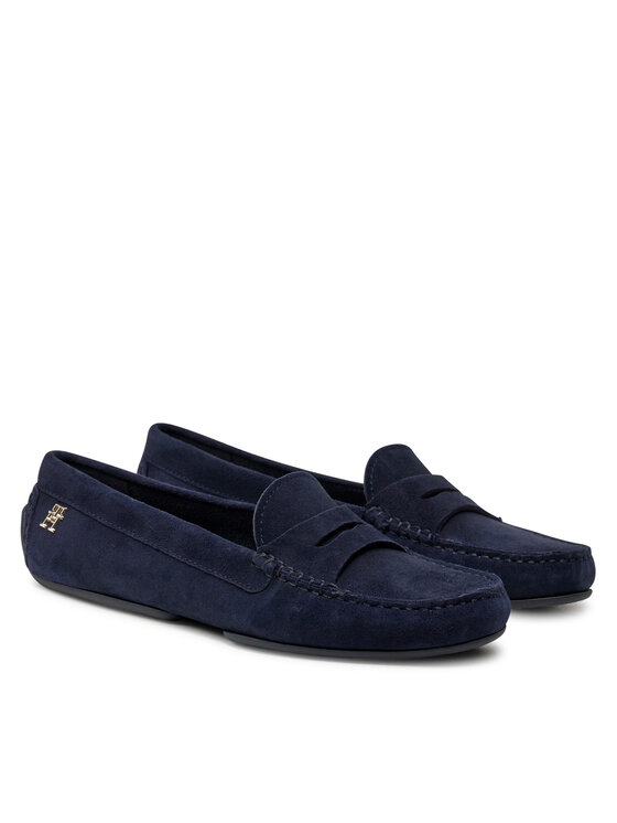 Tommy Hilfiger Tommy Hilfiger Mokaszin Th Suede Driver Loafer FW0FW08563 Sötétkék