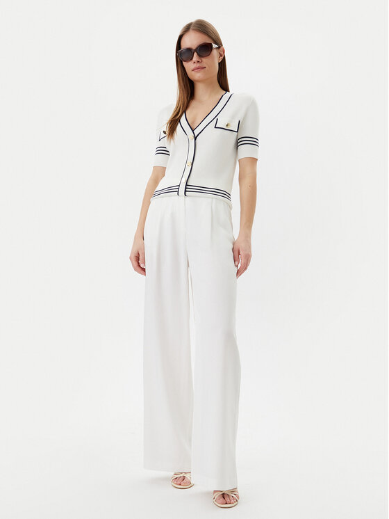 LOLA CASADEMUNT LOLA CASADEMUNT Kardigán LS2511007 Fehér Regular Fit