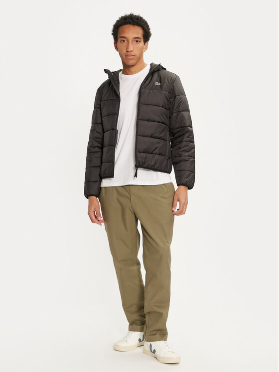 Lacoste Lacoste Μπουφάν μεταβατικό BH6763 Μαύρο Regular Fit