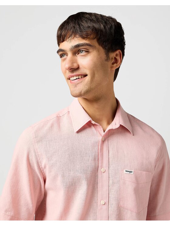 Wrangler Wrangler Camicia 112362676 Rosa Regular Fit