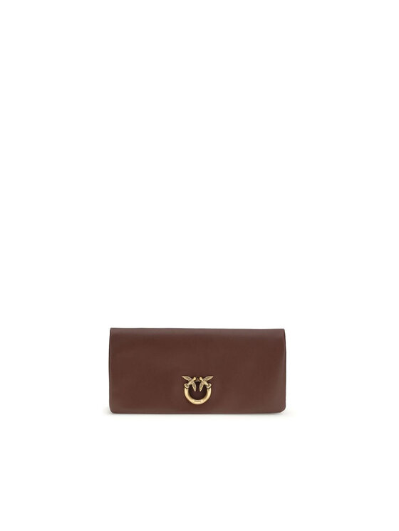 PINKO PINKO Torebka Bordeaux Calf Leather Bos Taurus Clutch Bordowy