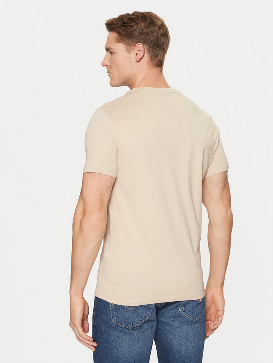 Guess Guess Тишърт M2YI71 I3Z14 Бежов Slim Fit
