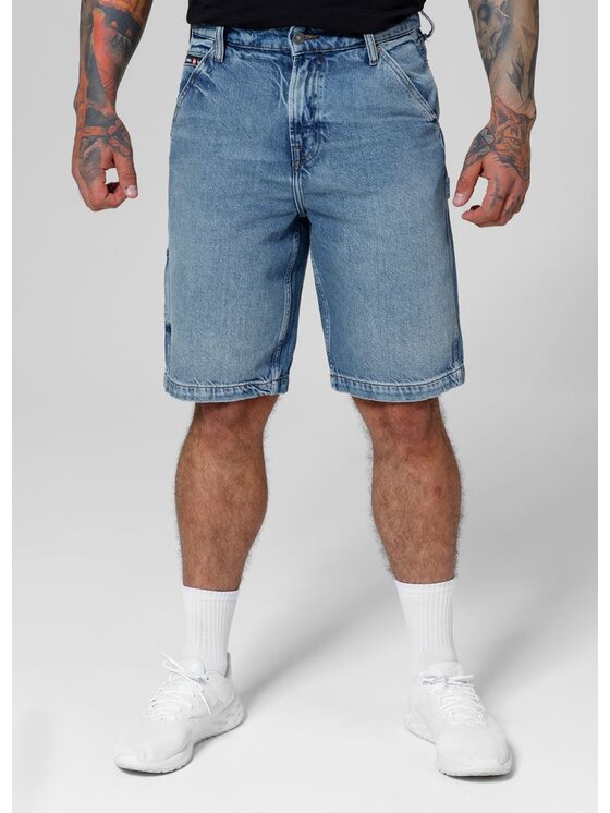 PITBULL PITBULL Szorty jeansowe Carpenter Niebieski Regular Fit