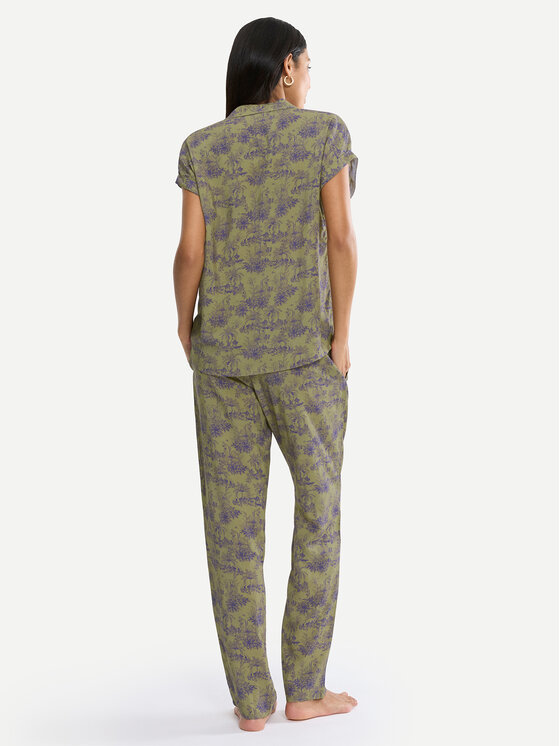 Triumph Triumph Pizsama Boyfriend 10222611 Zöld Relaxed Fit