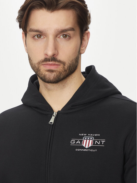 Gant Gant Džemperis Graphic 2044015 Juoda Regular Fit