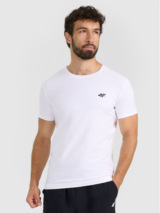 4F 4F T-Shirt NOS Biały Slim Fit