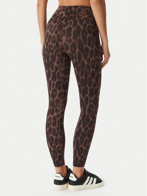 adidas adidas Легінси Optime Power Leopard KF9094 Коричневий Slim Fit