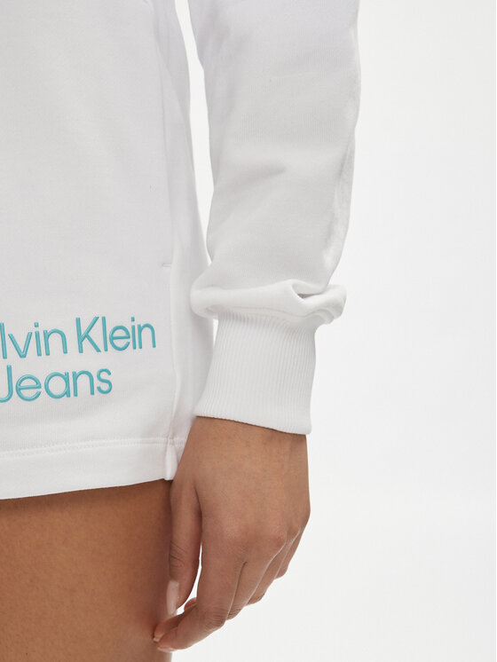 Calvin Klein Jeans Calvin Klein Jeans Mikina Stacked Institutional J20J221466 Biela Regular Fit