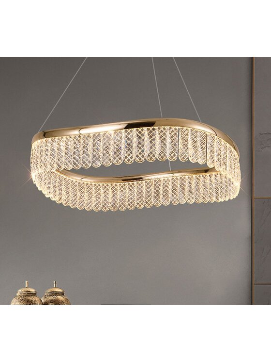 MIAhome MIAhome Lampa wisząca złota Marsille LED 80 cm Złoty