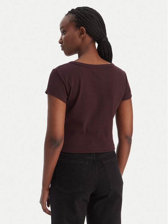 Calvin Klein Jeans Calvin Klein Jeans T-Shirt LV047C200G Hnědá Slim Fit