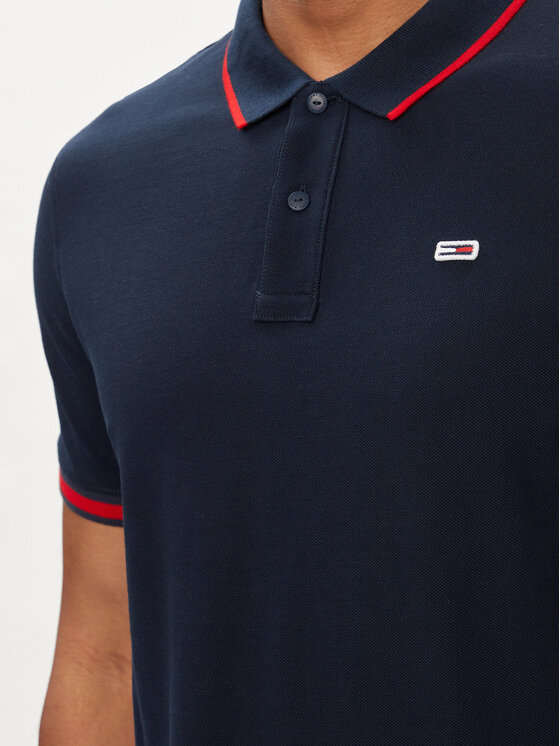 Tommy Jeans Tommy Jeans Polokošeľa Flag DM0DM12963 Tmavomodrá Regular Fit