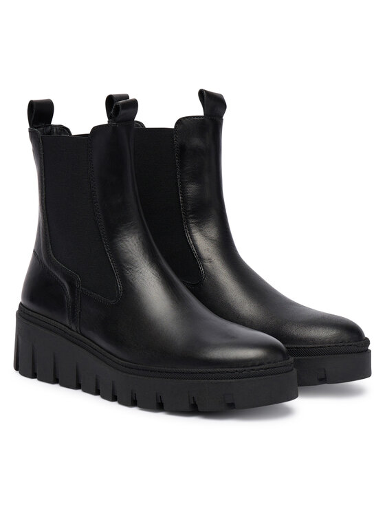 Tamaris Tamaris Kotníková obuv s elastickým prvkem 1-25489-45 Černá