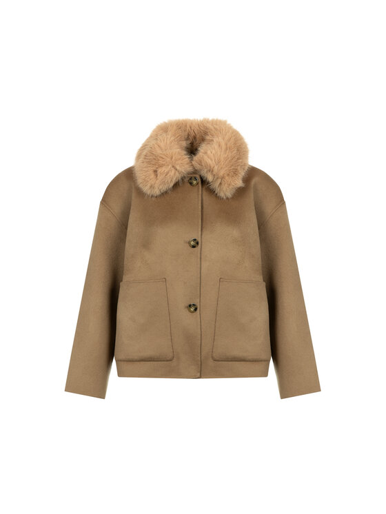 Deni Cler Milano Deni Cler Milano Kurtka przejściowa T-DC-9066-F5-90-13-1 Beżowy Oversize