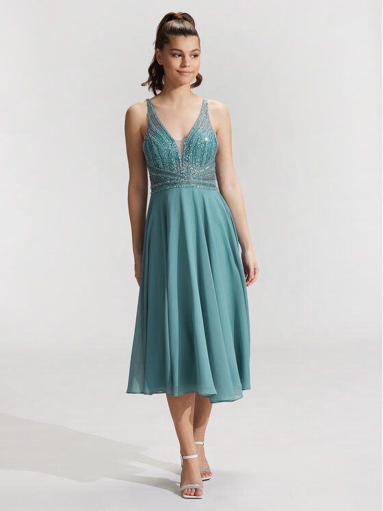Hey Kyla Hey Kyla Rochie cocktail 5AG012HK Albastru Regular Fit