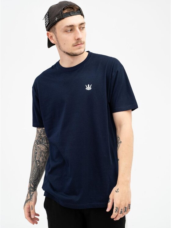 Jigga Wear Jigga Wear T-Shirt Koszulka Z Krótkim Rękawem Jigga Wear Mini Crown Granatowa S Granatowy Regular Fit