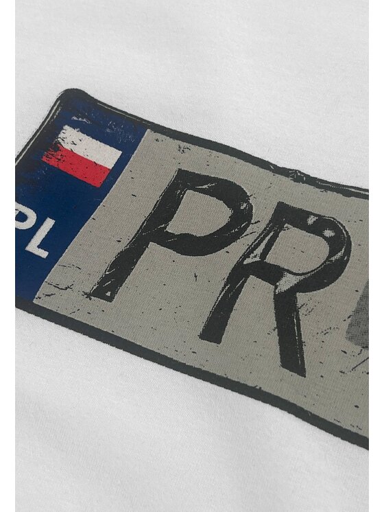 PROSTO. PROSTO. T-Shirt Plates Biały Oversize