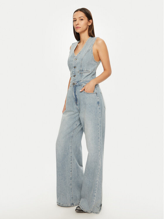 One Teaspoon One Teaspoon Kombinezon Love Machines 26793 Plava Regular Fit