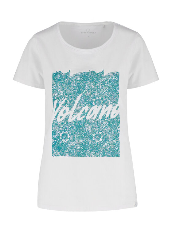 Volcano Volcano T-Shirt T-PEPI Biały Regular Fit