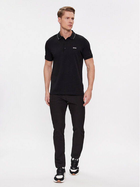 BOSS Boss Polo majica Paule 4 50506195 Črna Slim Fit