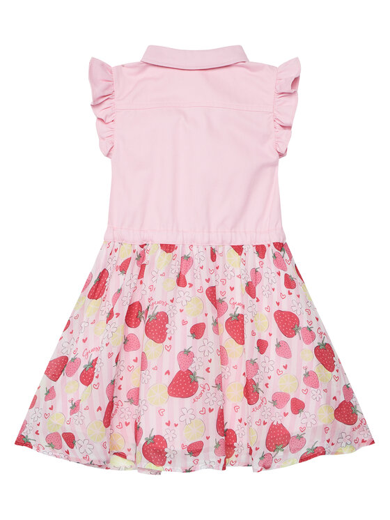 Guess Guess Každodenní šaty K6GK00 WR480 Růžová Regular Fit
