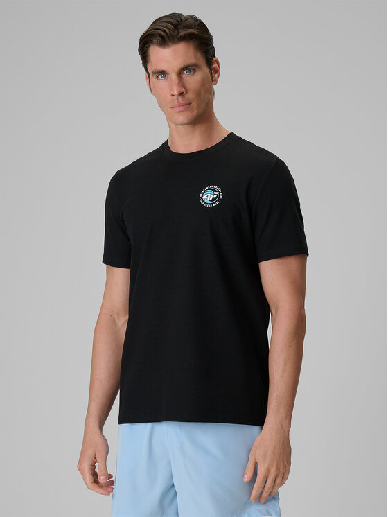 4F 4F T-Shirt SUMMER CODE Czarny Regular Fit