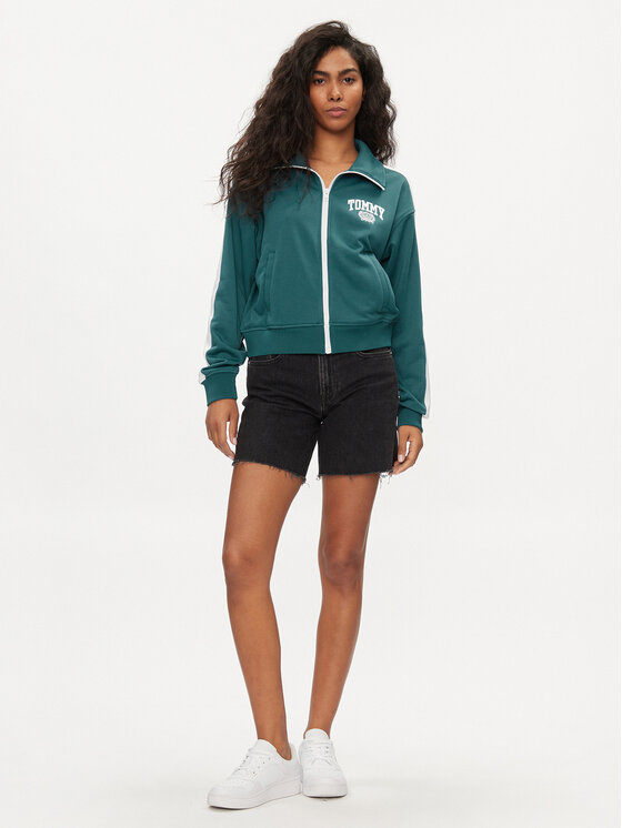 Tommy Jeans Tommy Jeans Majica dugih rukava Varsity DW0DW17783 Zelena Regular Fit