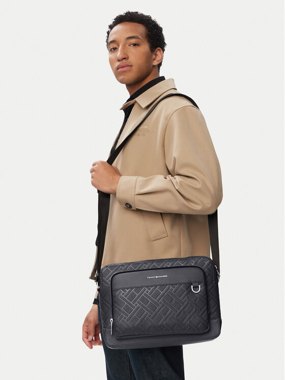Tommy Hilfiger Geantă crossover Th Flag Computer Bag AM0AM14428 Gri