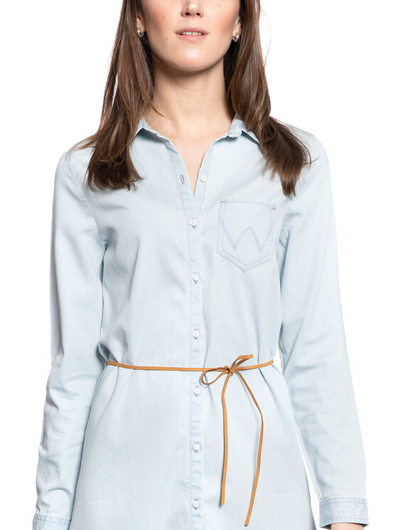 Wrangler Wrangler Vestito da giorno SHIRT DRESS Blu Regular Fit
