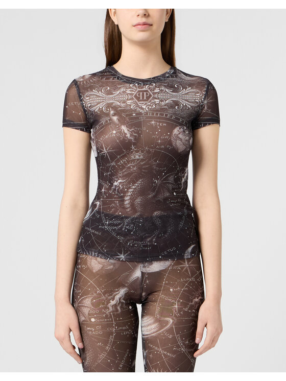 PHILIPP PLEIN PHILIPP PLEIN T-Shirt 31064 Czarny Skin Tight Fit