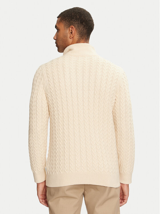 Wrangler Wrangler Sweter 112357290 Écru Regular Fit