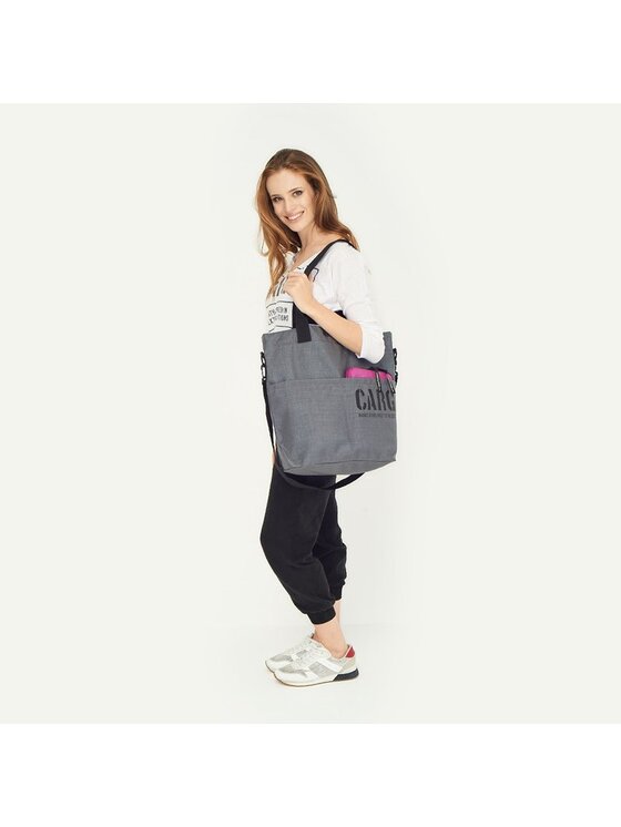 Cargo By Owee Torba Cargo-z-kieszeniami-Medium-grey Szary