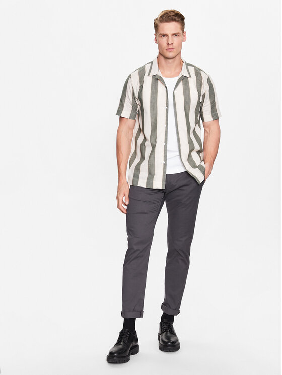 Lindbergh Lindbergh Πουκάμισο 30-203419 Πράσινο Relaxed Fit