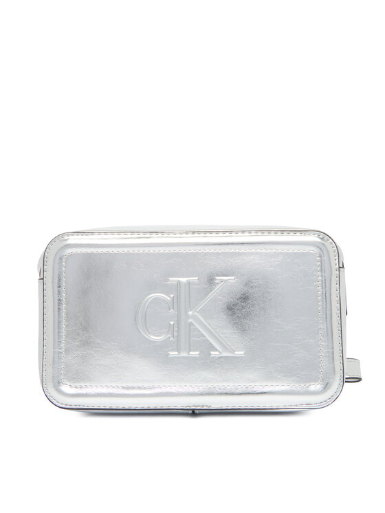 Calvin Klein Calvin Klein Kabelka Bold Ck Metallic Camera Bag LV04F3331G Stříbrná