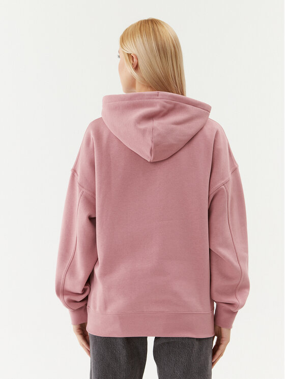 Converse Converse Bluză Wordmark Fleece Hoodie Emb 10025690-A11 Roz Regular Fit