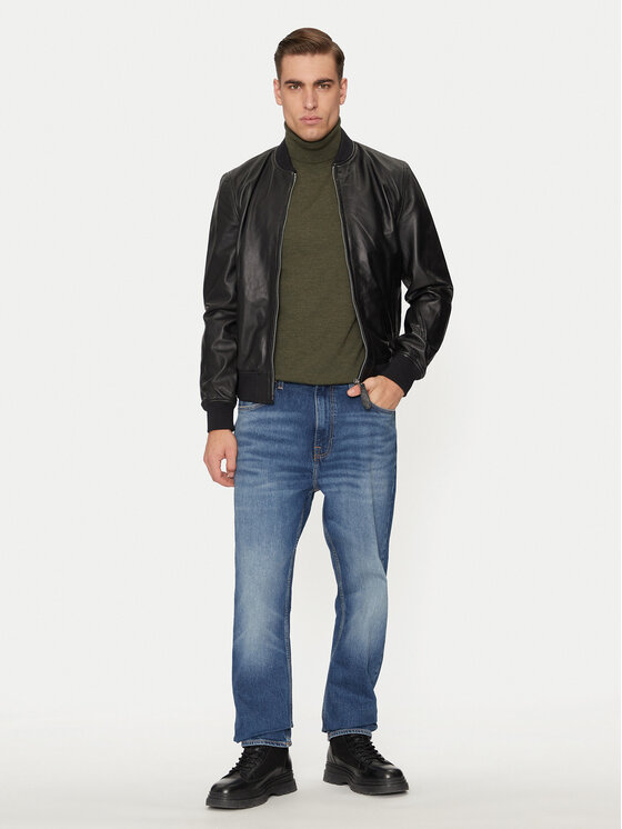 SCHOTT N.Y.C. SCHOTT N.Y.C. Kurtka skórzana LC300LAMB Czarny Regular Fit