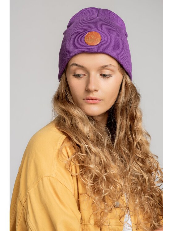Kabak Kabak Czapka klasyczna beanie Fioletowy