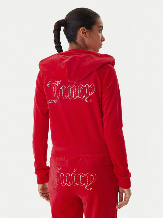 Juicy Couture Juicy Couture Sweatshirt Madison JCWAS225306 Rot Slim Fit