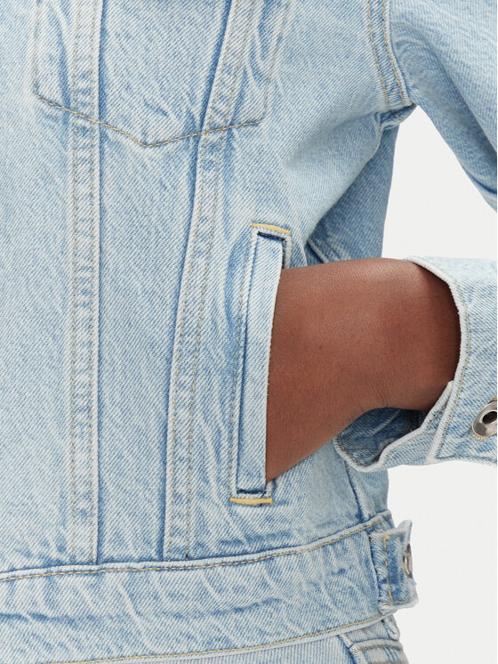 Patrizia Pepe Patrizia Pepe Kurtka jeansowa 8O0170/D1WZB-CA49 Niebieski Regular Fit