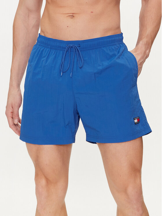 Tommy Hilfiger Tommy Hilfiger Úszónadrág Crinkle UM0UM03147 Kék Regular Fit