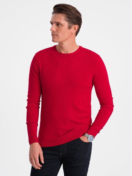 Ombre Ombre Svetr OM-SWBS-0106 Modrá Regular Fit