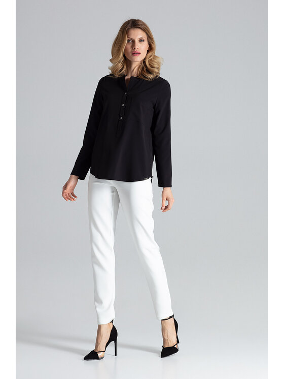 FIGL FIGL Halenka M663 Černá Regular Fit