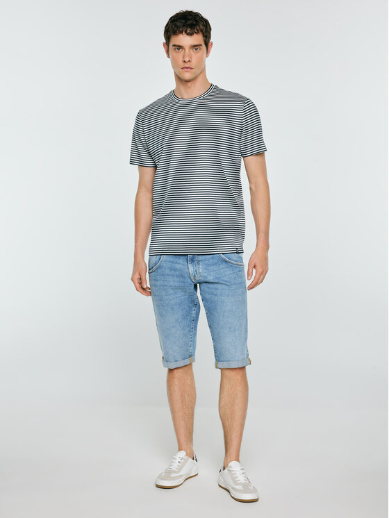 BIG STAR BIG STAR T-Shirt GARRI Granatowy Basic Fit
