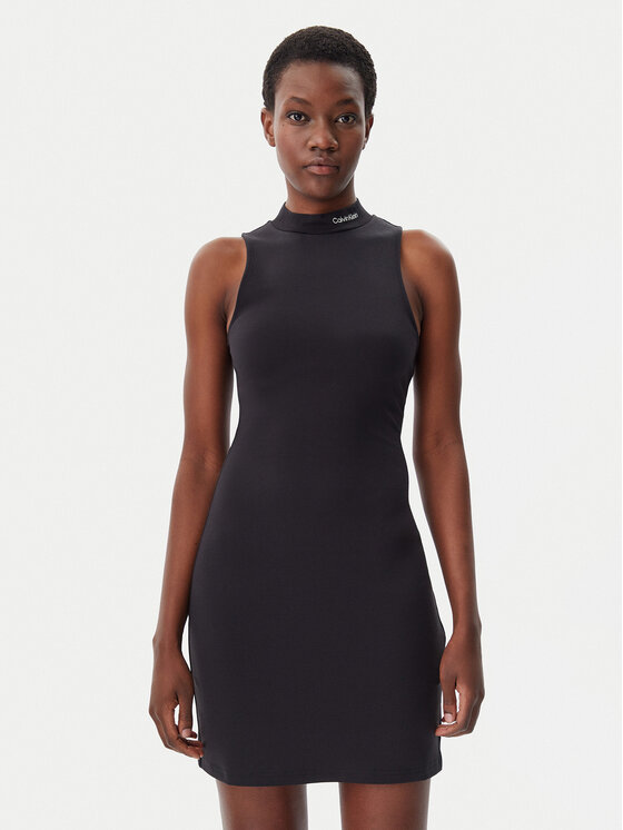 Calvin Klein Jeans Calvin Klein Jeans Rochie de zi Logo J20J225290 Negru Slim Fit