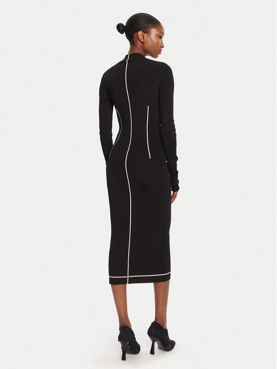 Patrizia Pepe Patrizia Pepe Úpletové šaty 8A1522 K265 FG09 Čierna Regular Fit
