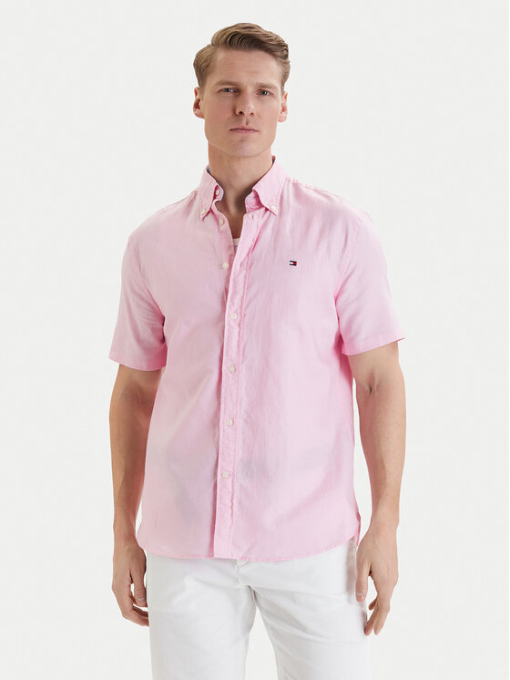 Tommy Hilfiger Koszula MW0MW42450 Różowy Regular Fit
