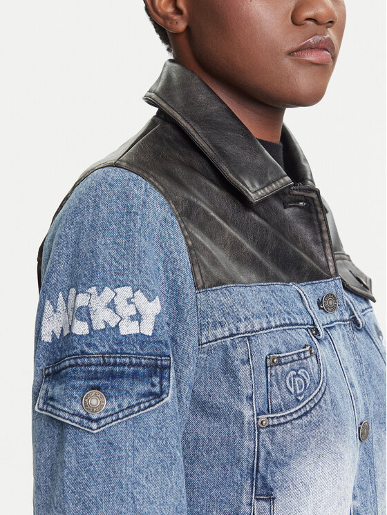 Desigual Desigual Τζιν μπουφάν Contrast Mickey 25WWED16 Μπλε Regular Fit